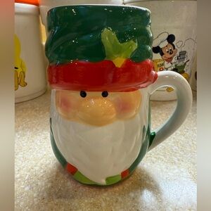 Bay Island XL Christmas Holiday Gnome Santa Green Elf 3D Ceramic Mug Coffee Cup
